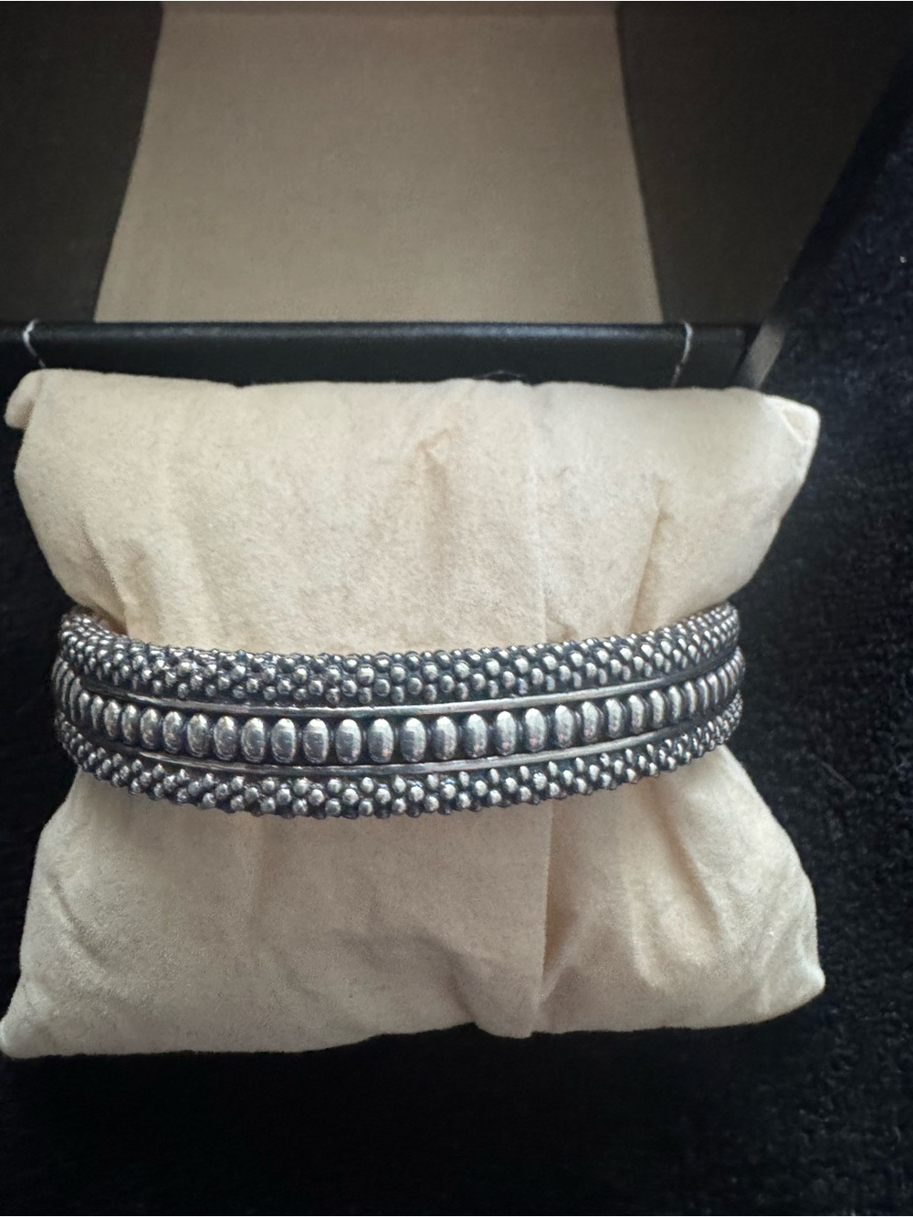 LAGOS Caviar Sterling Silver Hinged Bangle Bracelet - Women's Accessories